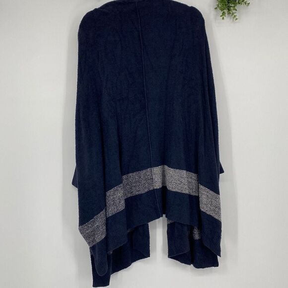 Barefoot Dreams CozyChic Lite Cliffside Cardigan Sweater Wrap Navy One‎ Size - Picture 10 of 14